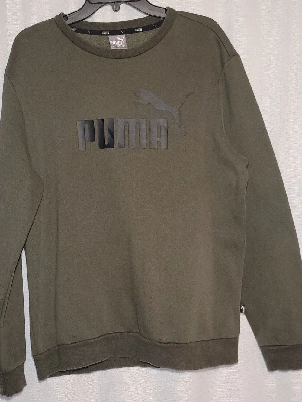 Puma Olive Green Sweatshirt Lg